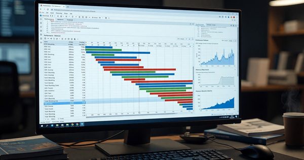 Browser developer tools showing JavaScript SDK loading timeline and performance impact on marketing page